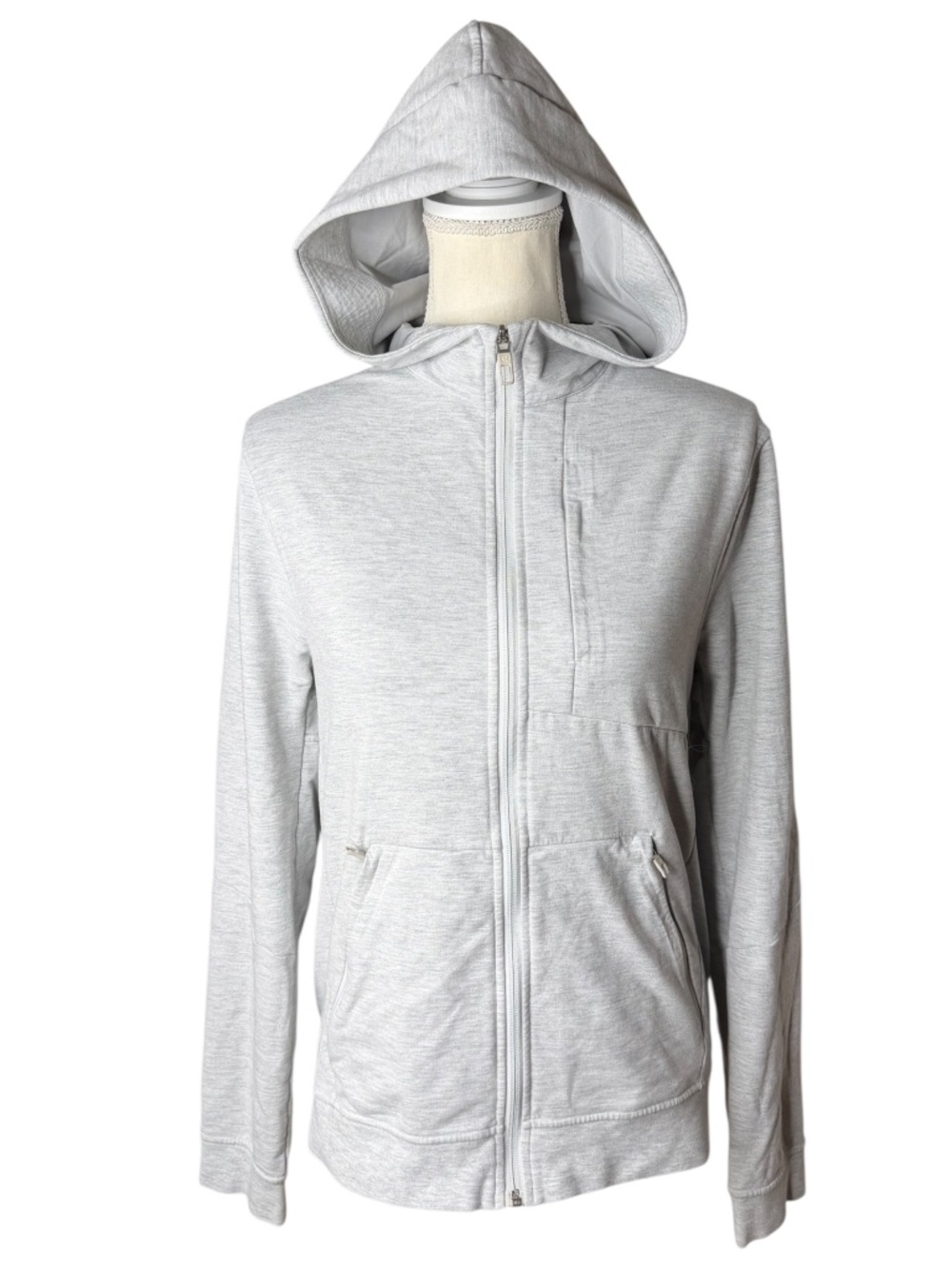 Lululemon City Sweat Full Zip Hoodie Men’s S Heathered Ultra Light Grey - Picture 2 of 15